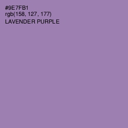 #9E7FB1 - Lavender Purple Color Image